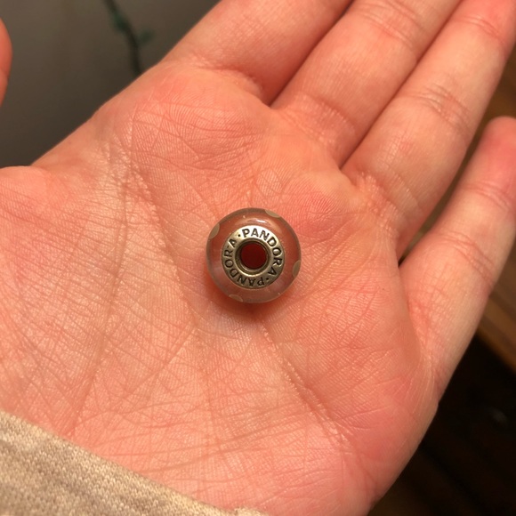 Pandora White Spotted Murano Charm - Picture 3 of 4